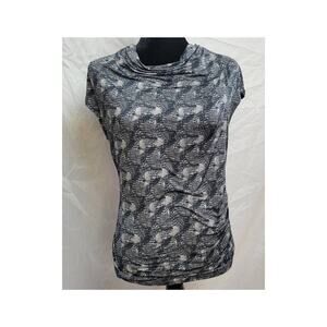 Worthington Stretch Grey Short Sleeve Shirt Women's Small